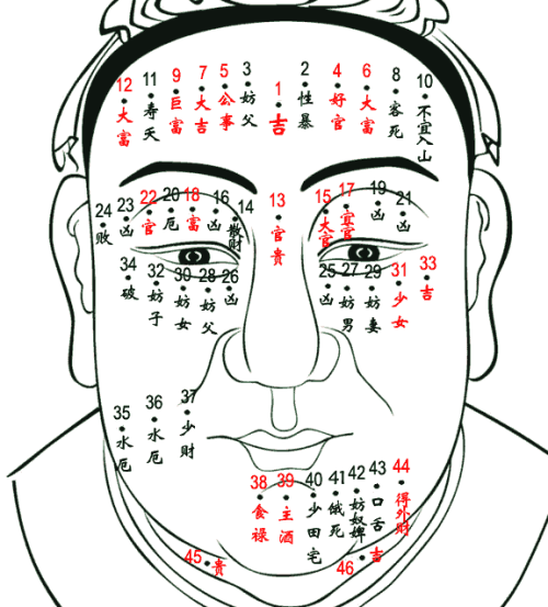 男人面部痣相最新图解大全，全面解析痣相含义与位置特征